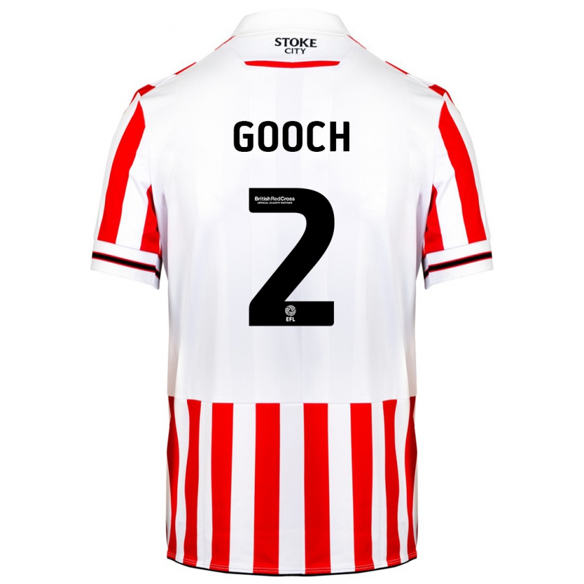 Enfant Maillot Lynden Gooch #2 Rouge Blanc Tenues Domicile 2023/24 T-Shirt Suisse
