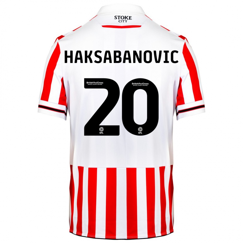 Kinder Sead Hakšabanović #20 Rot-Weiss Heimtrikot Trikot 2023/24 T-Shirt Schweiz