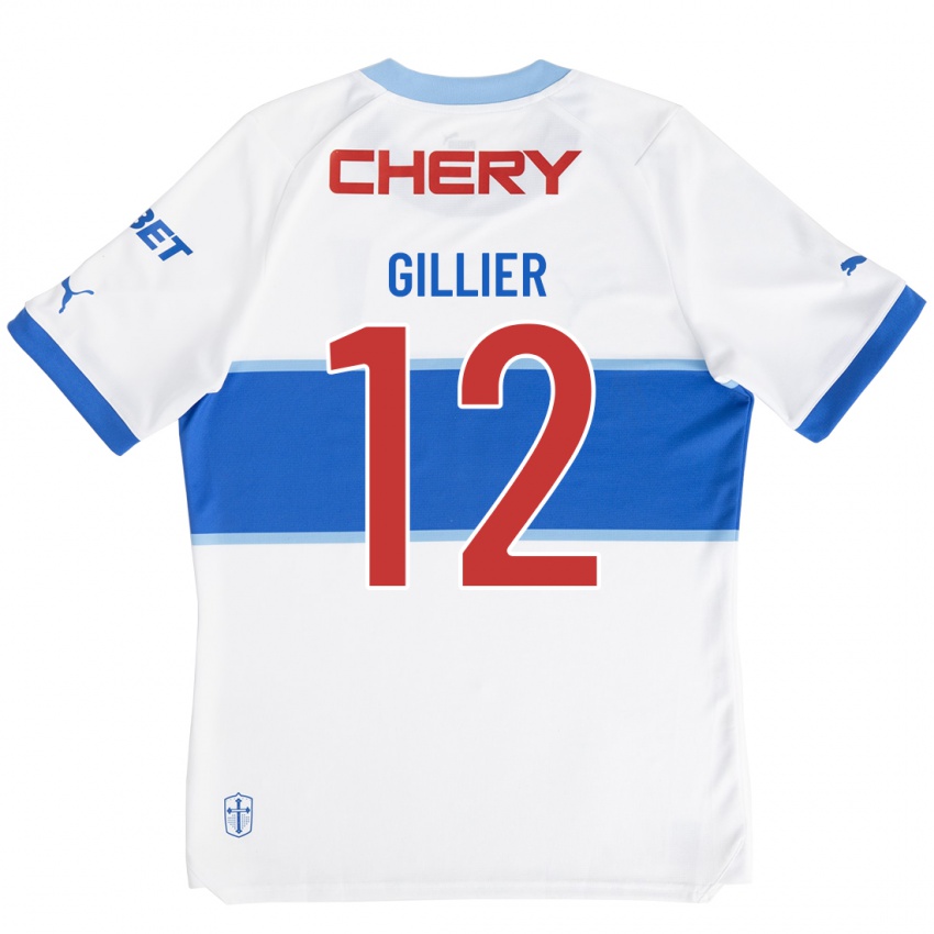 Enfant Maillot Thomas Gillier #12 Blanc Tenues Domicile 2023/24 T-Shirt Suisse