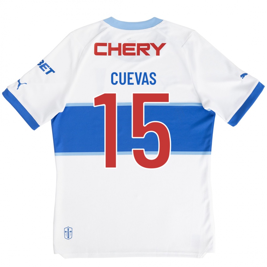 Enfant Maillot Cristian Cuevas #15 Blanc Tenues Domicile 2023/24 T-Shirt Suisse