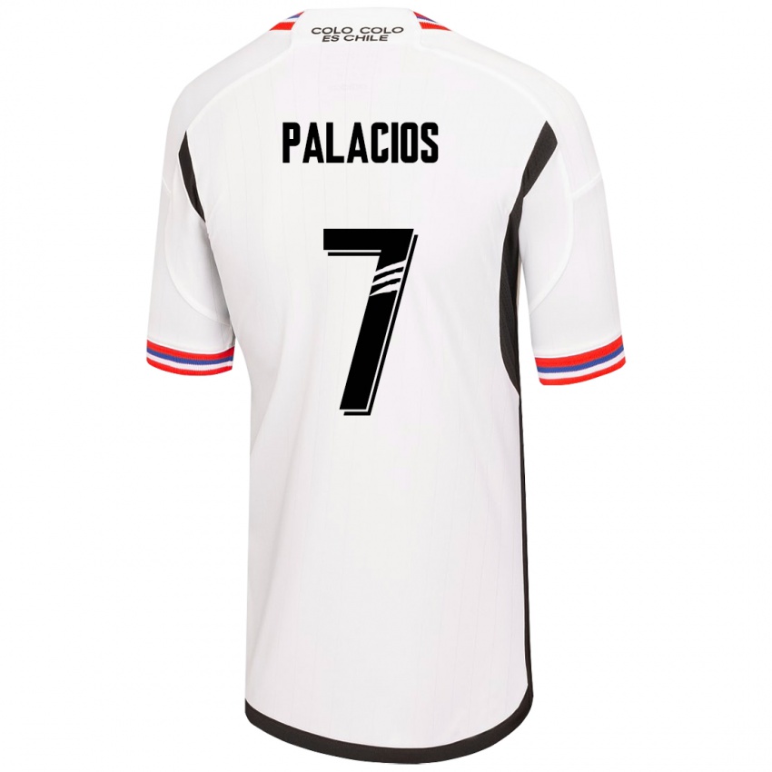 Enfant Maillot Carlos Palacios #7 Blanc Tenues Domicile 2023/24 T-Shirt Suisse