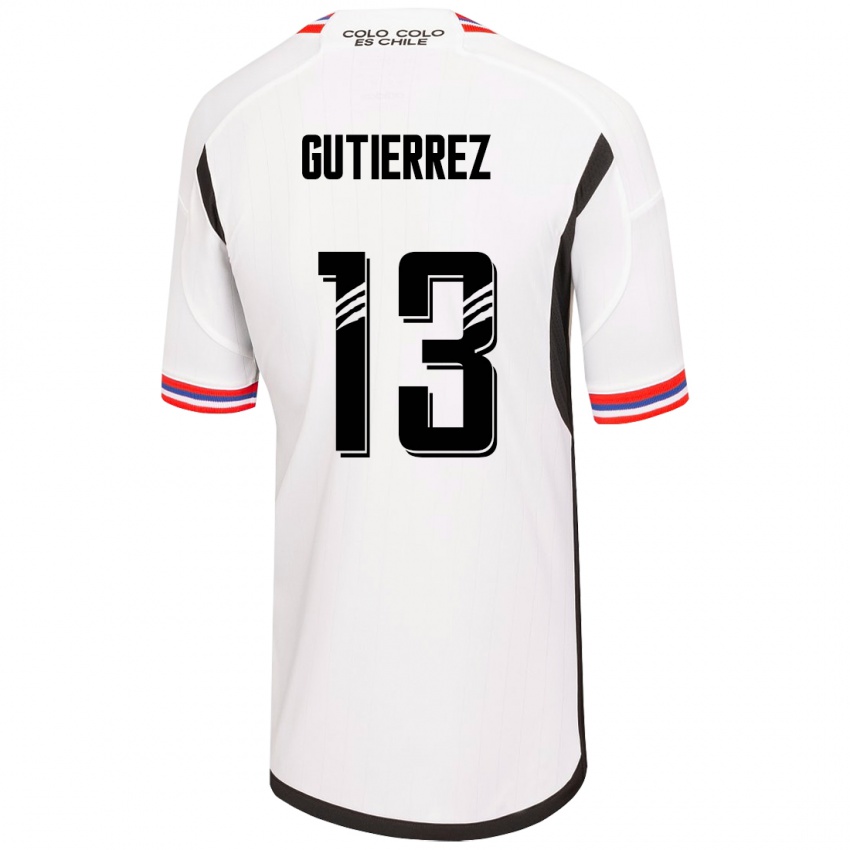 Enfant Maillot Bruno Gutiérrez #13 Blanc Tenues Domicile 2023/24 T-Shirt Suisse