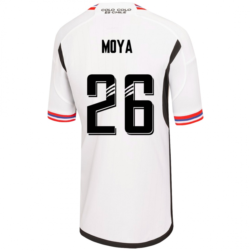 Enfant Maillot Matías Moya #26 Blanc Tenues Domicile 2023/24 T-Shirt Suisse