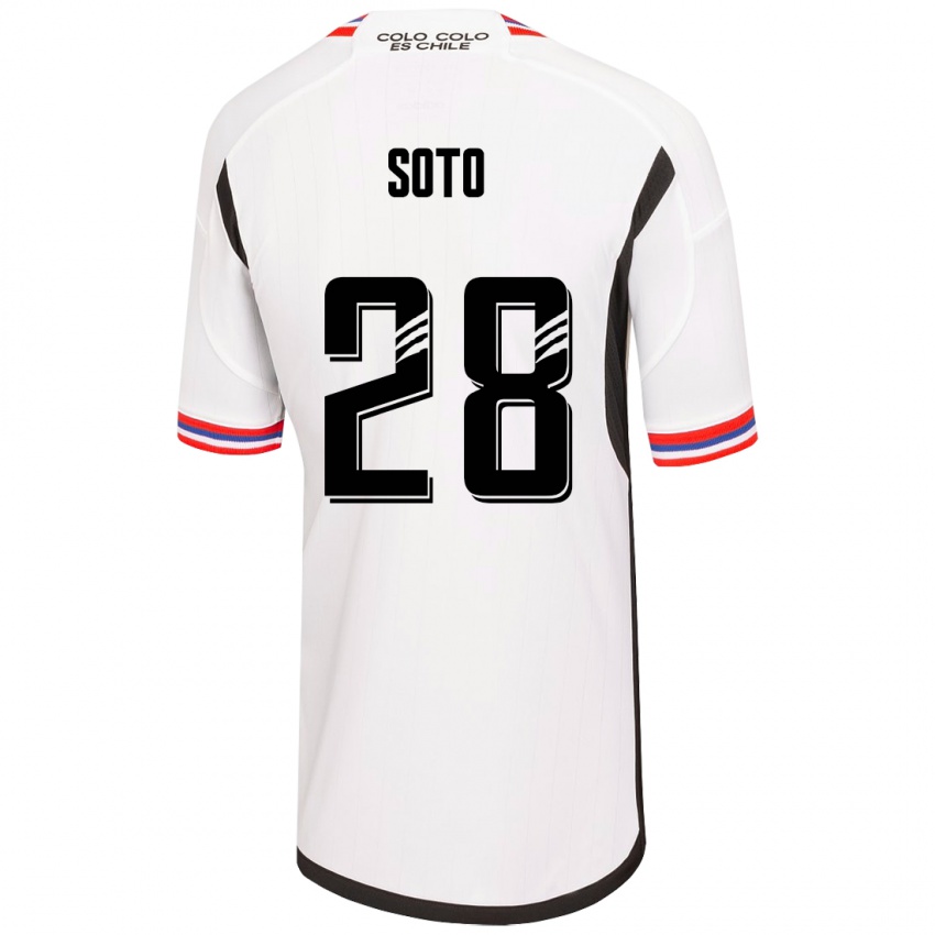 Enfant Maillot Lucas Soto #28 Blanc Tenues Domicile 2023/24 T-Shirt Suisse