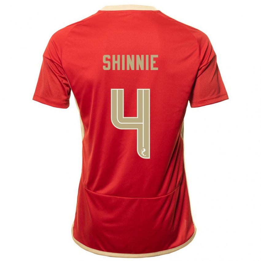 Enfant Maillot Graeme Shinnie #4 Rouge Tenues Domicile 2023/24 T-Shirt Suisse