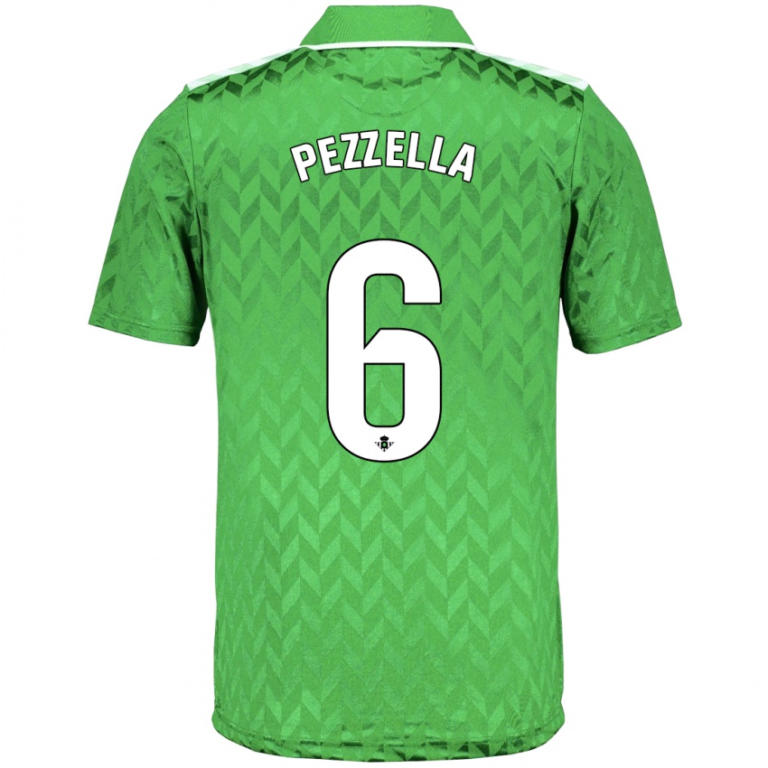 Kinder Germán Pezzella #6 Grün Auswärtstrikot Trikot 2023/24 T-Shirt Schweiz