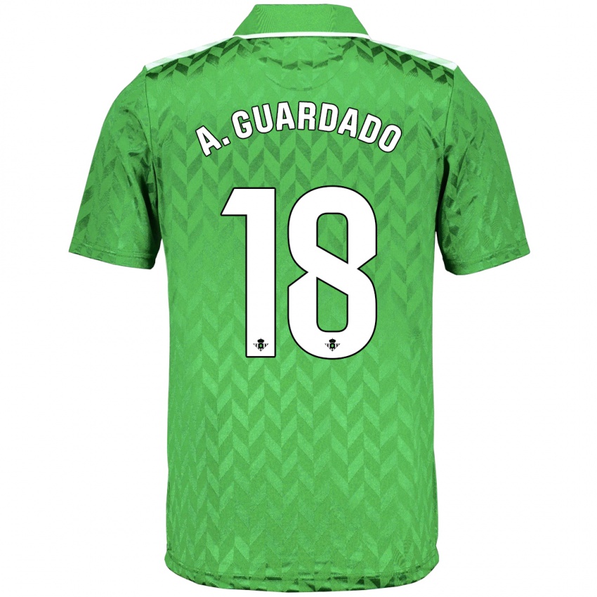Kinder Andrés Guardado #18 Grün Auswärtstrikot Trikot 2023/24 T-Shirt Schweiz