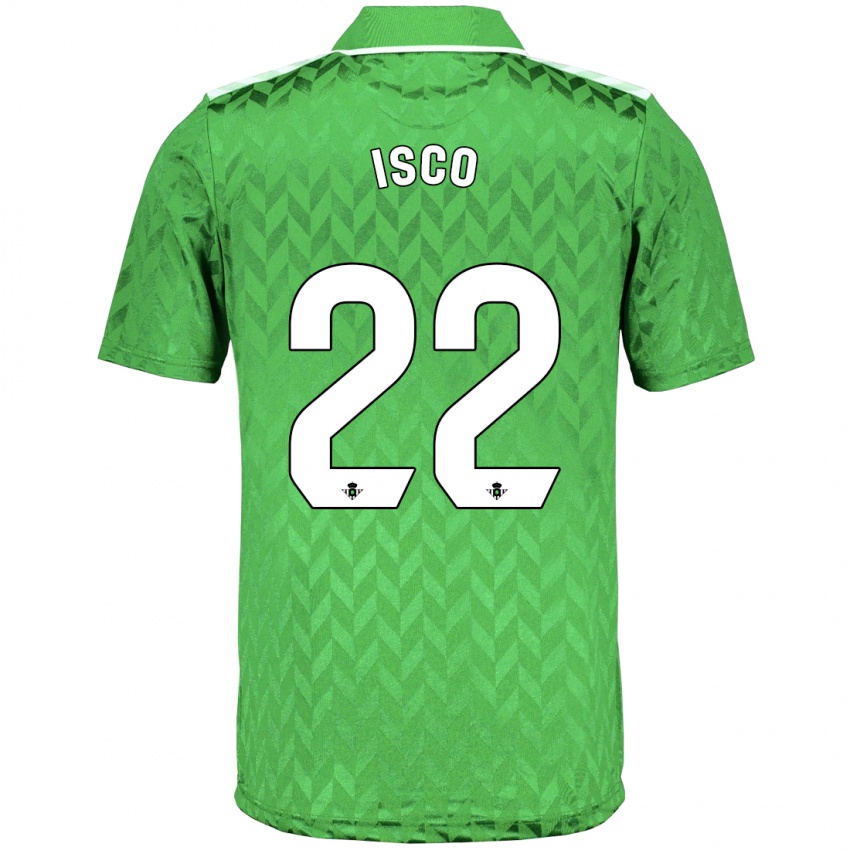 Enfant Maillot Isco #22 Vert Tenues Extérieur 2023/24 T-Shirt Suisse