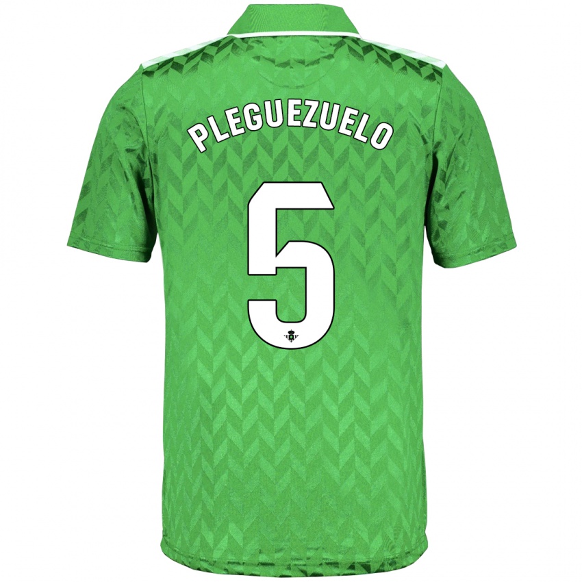 Kinder Xavi Pleguezuelo #5 Grün Auswärtstrikot Trikot 2023/24 T-Shirt Schweiz