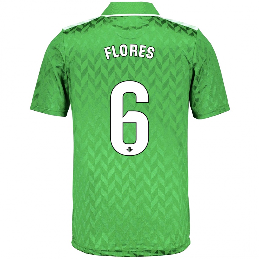 Kinder Mateo Flores #6 Grün Auswärtstrikot Trikot 2023/24 T-Shirt Schweiz