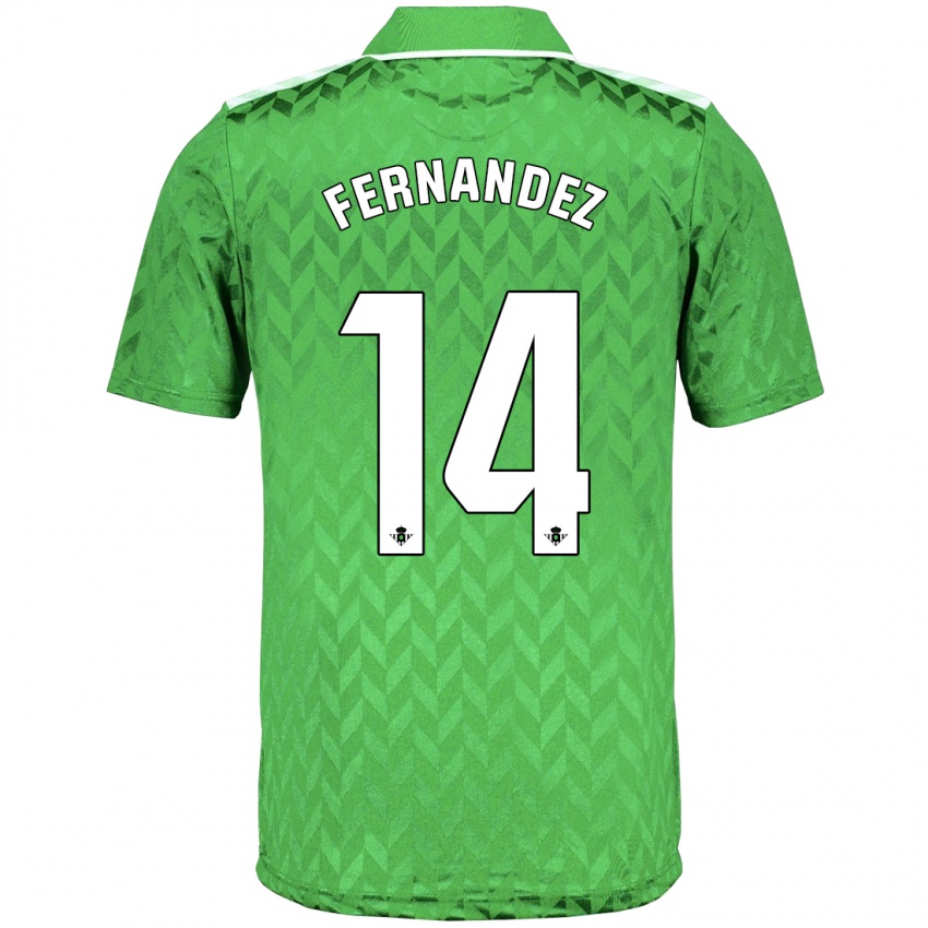 Kinder Quique Fernández #14 Grün Auswärtstrikot Trikot 2023/24 T-Shirt Schweiz