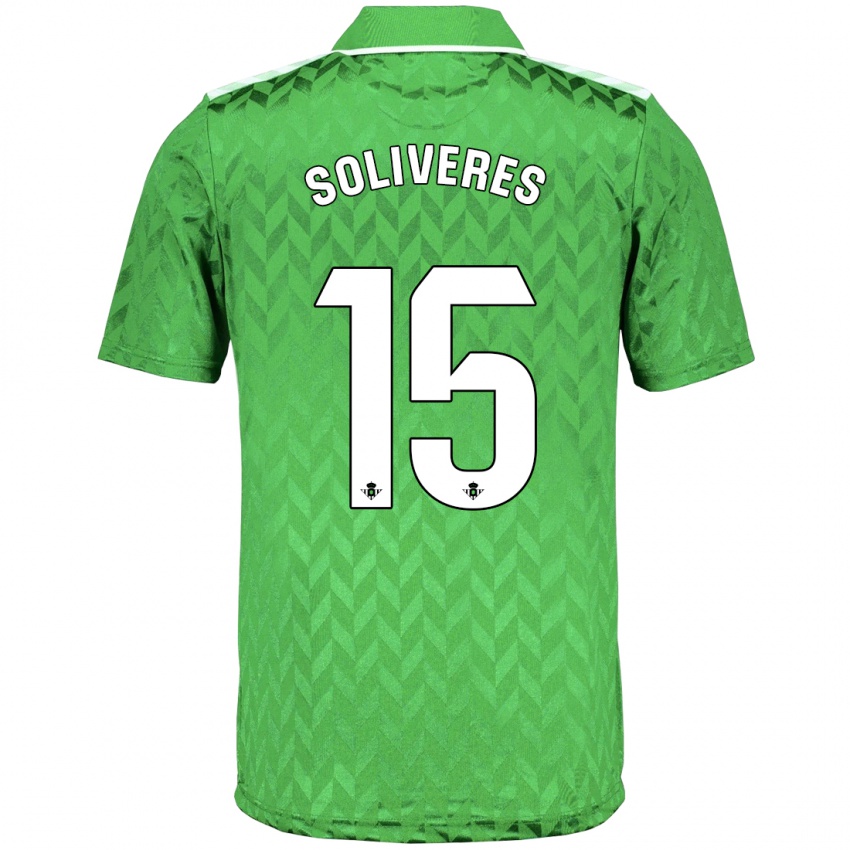 Enfant Maillot Gema Soliveres #15 Vert Tenues Extérieur 2023/24 T-Shirt Suisse