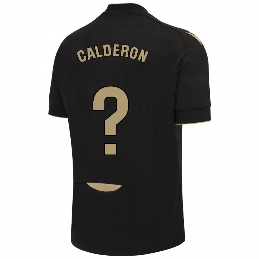 Kinder Martín Calderón #0 Schwarz Auswärtstrikot Trikot 2023/24 T-Shirt Schweiz