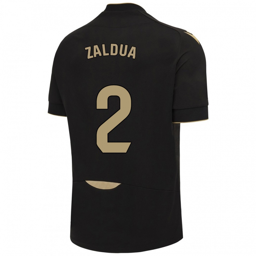 Enfant Maillot Joseba Zaldua #2 Noir Tenues Extérieur 2023/24 T-Shirt Suisse