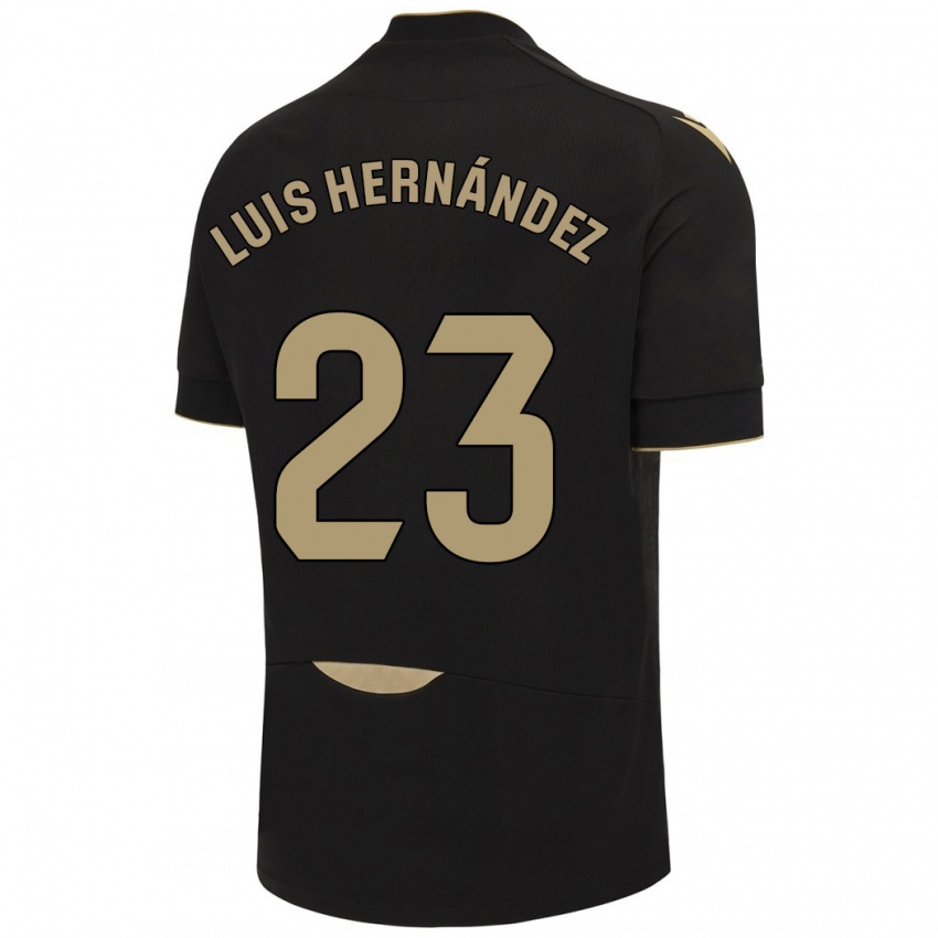 Enfant Maillot Luis Hernández #23 Noir Tenues Extérieur 2023/24 T-Shirt Suisse