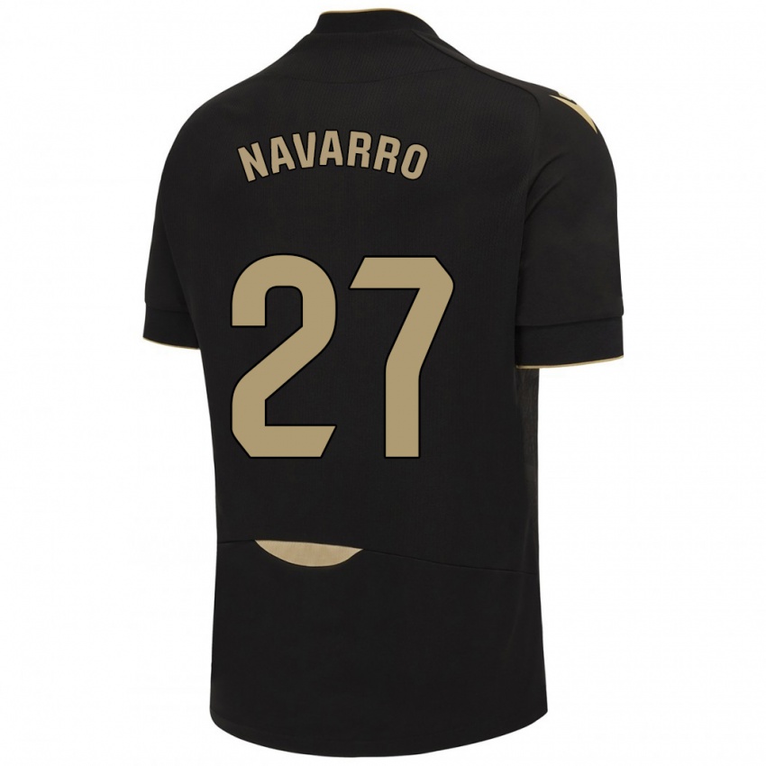 Enfant Maillot Robert Navarro #27 Noir Tenues Extérieur 2023/24 T-Shirt Suisse