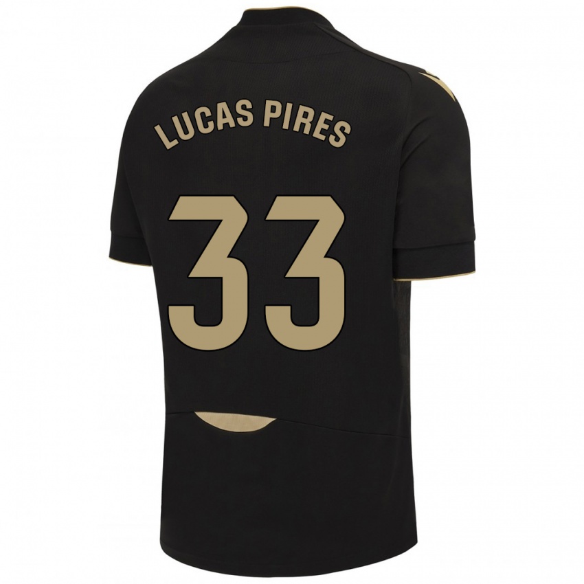Kinder Lucas Pires #33 Schwarz Auswärtstrikot Trikot 2023/24 T-Shirt Schweiz