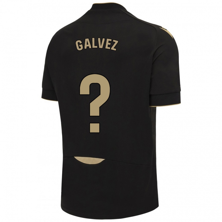 Enfant Maillot Gonzalo Gálvez #0 Noir Tenues Extérieur 2023/24 T-Shirt Suisse