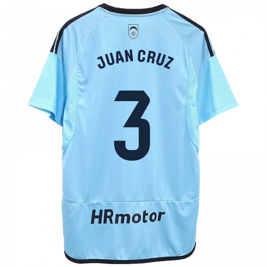 Enfant Maillot Juan Cruz #3 Bleu Tenues Extérieur 2023/24 T-Shirt Suisse