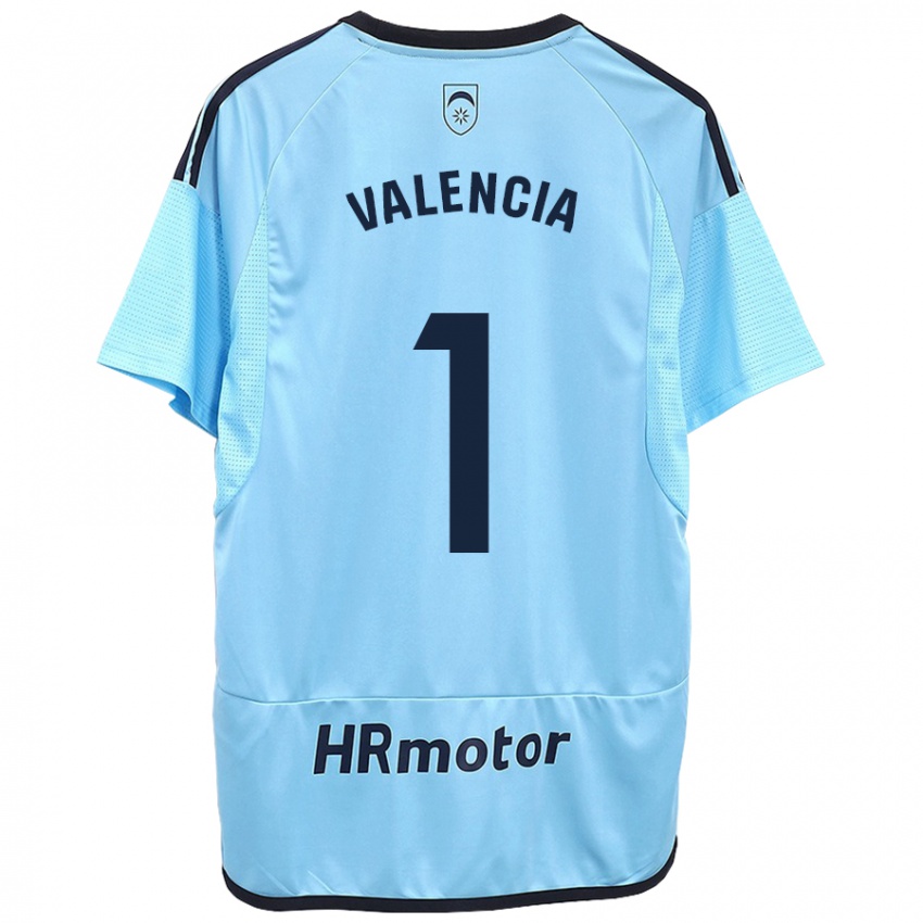 Enfant Maillot Pablo Valencia #1 Bleu Tenues Extérieur 2023/24 T-Shirt Suisse