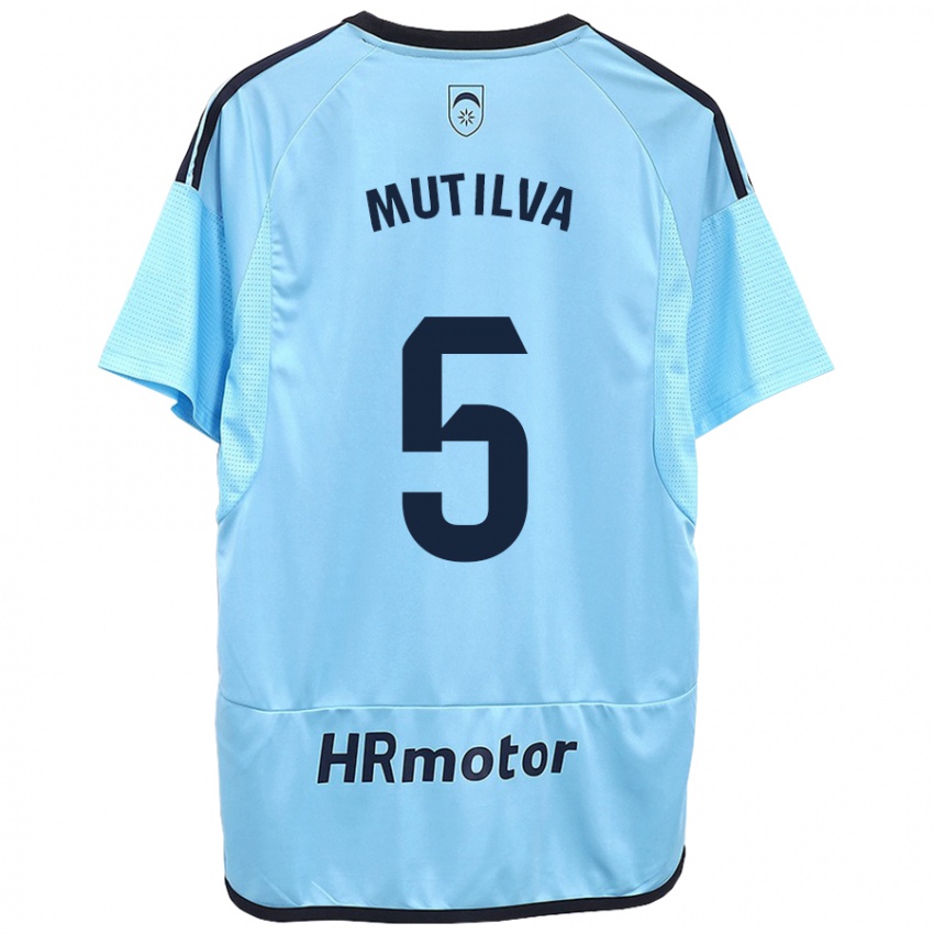 Enfant Maillot Christian Mutilva #5 Bleu Tenues Extérieur 2023/24 T-Shirt Suisse