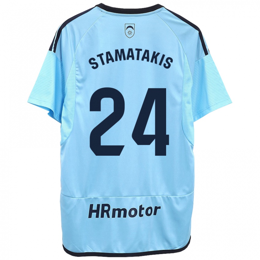 Enfant Maillot Dimitrios Stamatakis #24 Bleu Tenues Extérieur 2023/24 T-Shirt Suisse