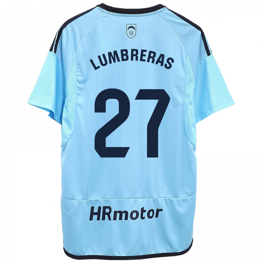 Enfant Maillot Carlos Lumbreras #27 Bleu Tenues Extérieur 2023/24 T-Shirt Suisse