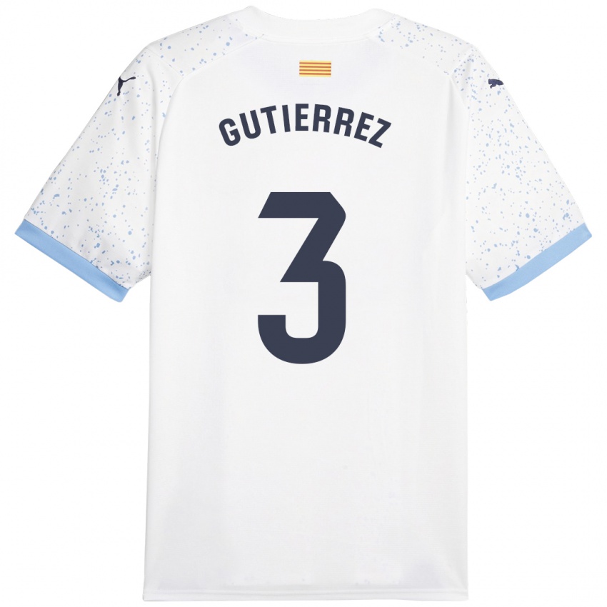 Enfant Maillot Miguel Gutierrez #3 Blanc Tenues Extérieur 2023/24 T-Shirt Suisse
