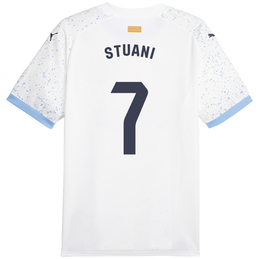 Enfant Maillot Cristhian Stuani #7 Blanc Tenues Extérieur 2023/24 T-Shirt Suisse