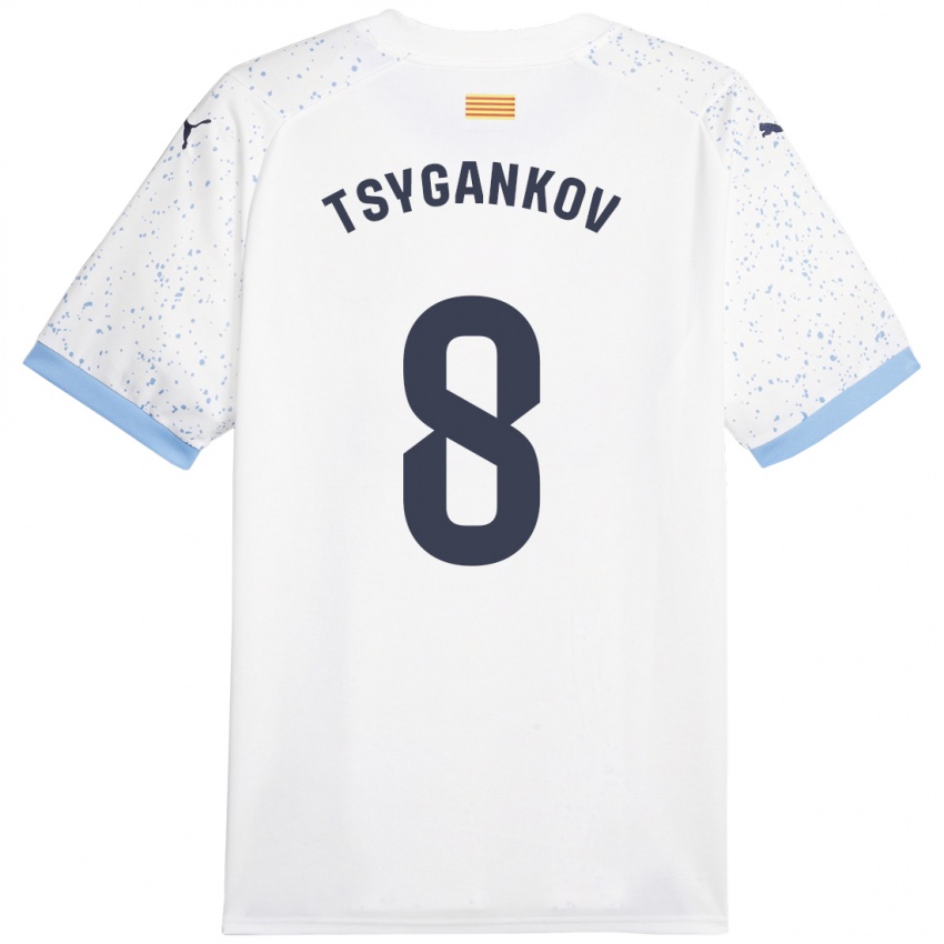 Enfant Maillot Viktor Tsygankov #8 Blanc Tenues Extérieur 2023/24 T-Shirt Suisse