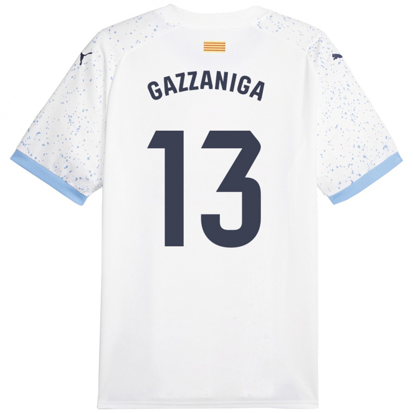 Enfant Maillot Paulo Gazzaniga #13 Blanc Tenues Extérieur 2023/24 T-Shirt Suisse