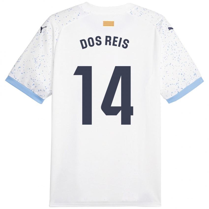 Enfant Maillot Leo Dos Reis #14 Blanc Tenues Extérieur 2023/24 T-Shirt Suisse