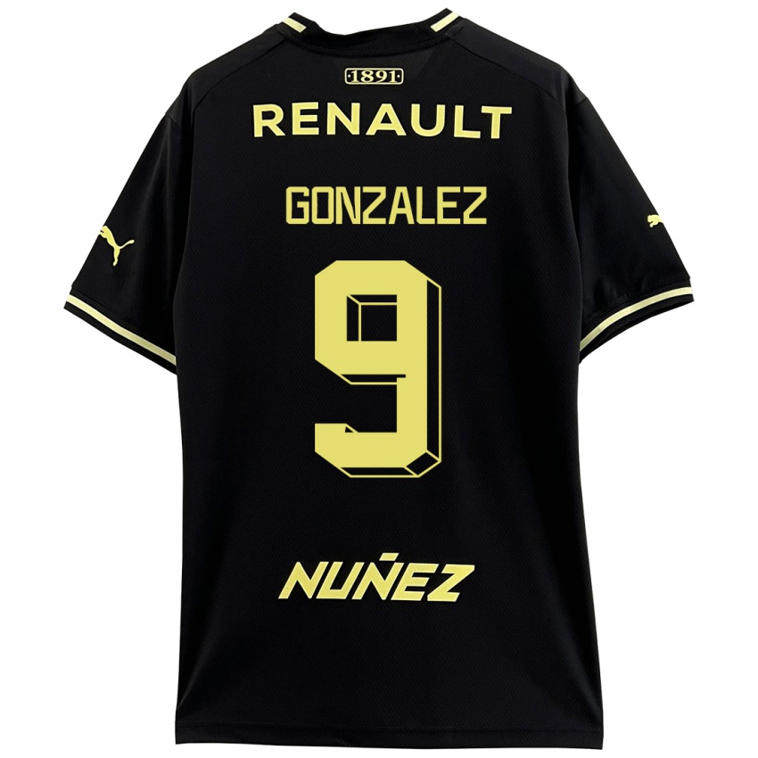 Enfant Maillot Franco González #9 Noir Tenues Extérieur 2023/24 T-Shirt Suisse