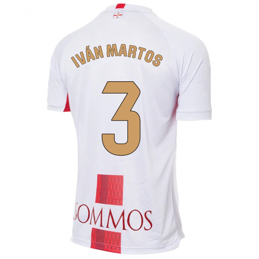 Enfant Maillot Iván Martos #3 Blanc Tenues Extérieur 2023/24 T-Shirt Suisse