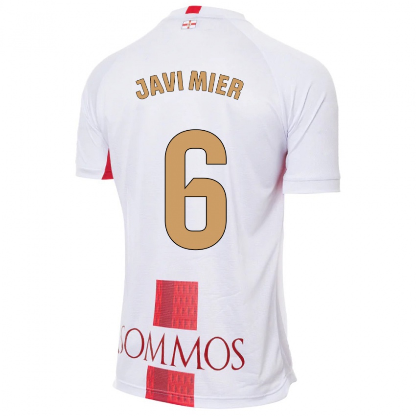 Enfant Maillot Javi Mier #6 Blanc Tenues Extérieur 2023/24 T-Shirt Suisse
