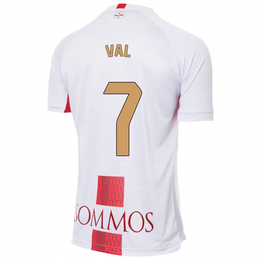 Enfant Maillot Rodri Val #7 Blanc Tenues Extérieur 2023/24 T-Shirt Suisse