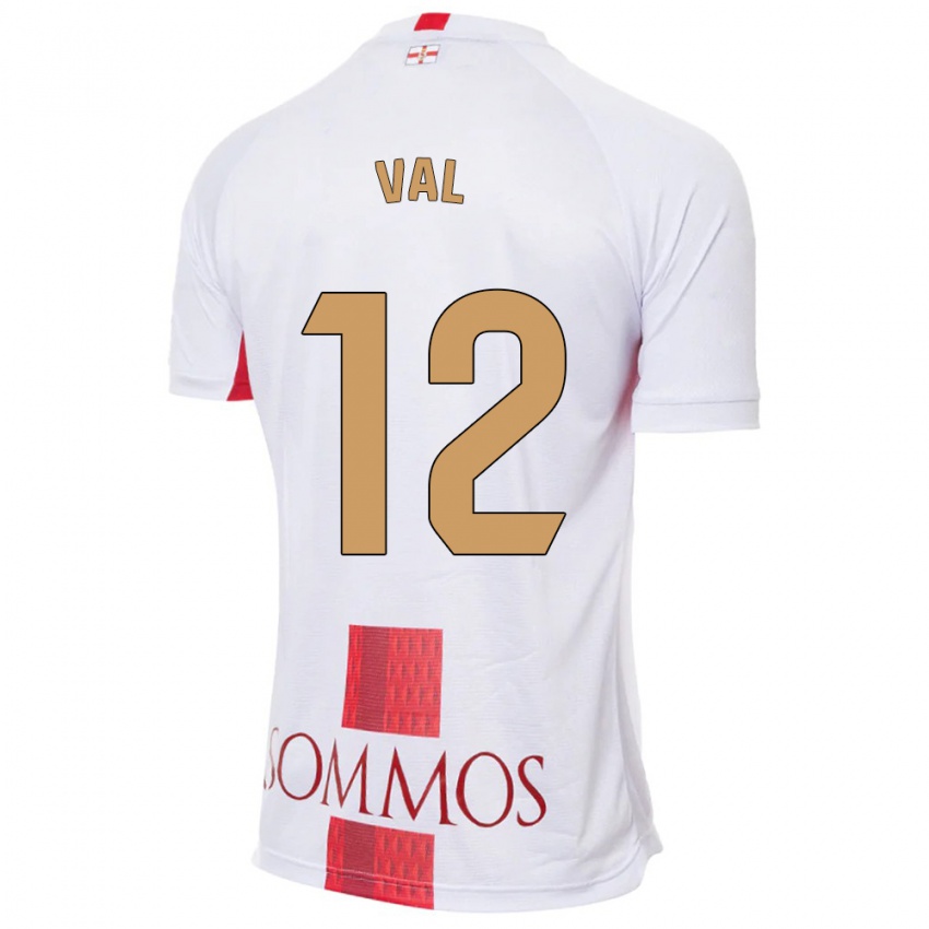 Enfant Maillot Ángel Val #12 Blanc Tenues Extérieur 2023/24 T-Shirt Suisse