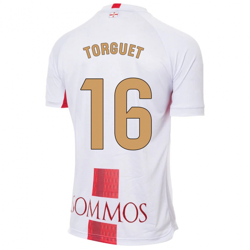 Enfant Maillot Miguel Torguet #16 Blanc Tenues Extérieur 2023/24 T-Shirt Suisse