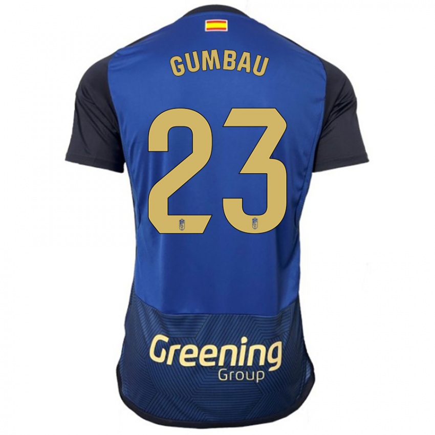 Kinder Gerard Gumbau #23 Marine Auswärtstrikot Trikot 2023/24 T-Shirt Schweiz