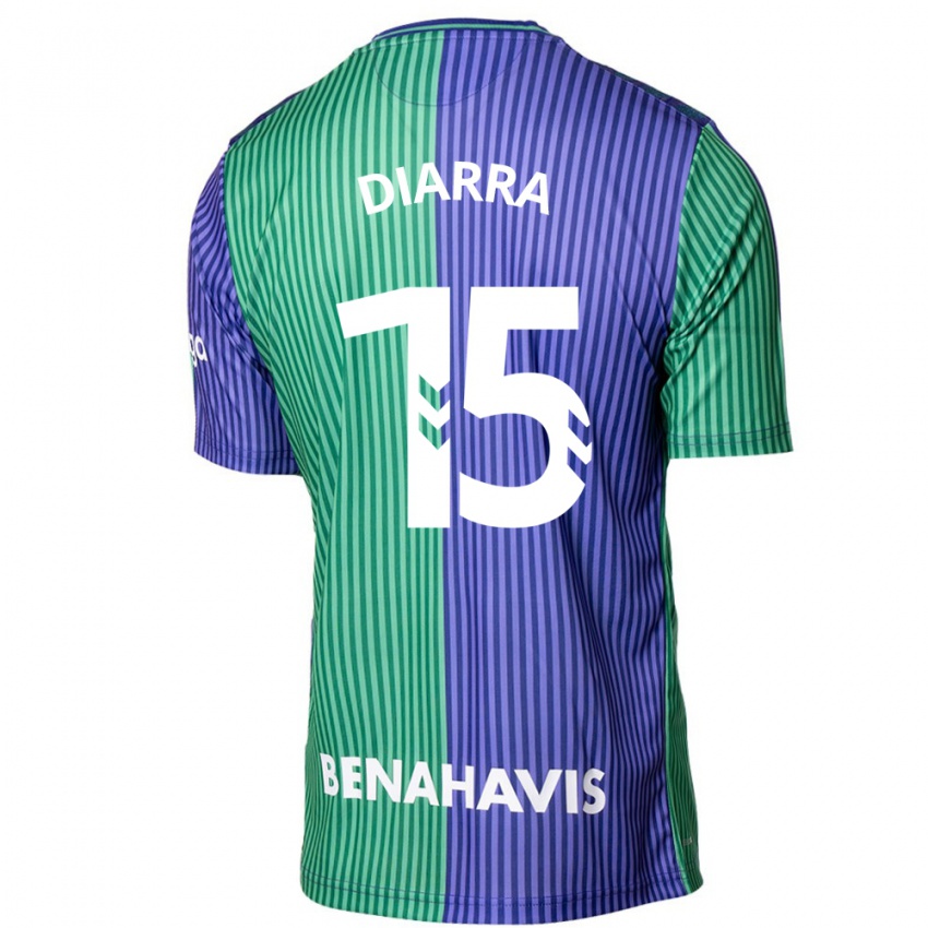 Kinder Moussa Diarra #15 Grün Blau Auswärtstrikot Trikot 2023/24 T-Shirt Schweiz