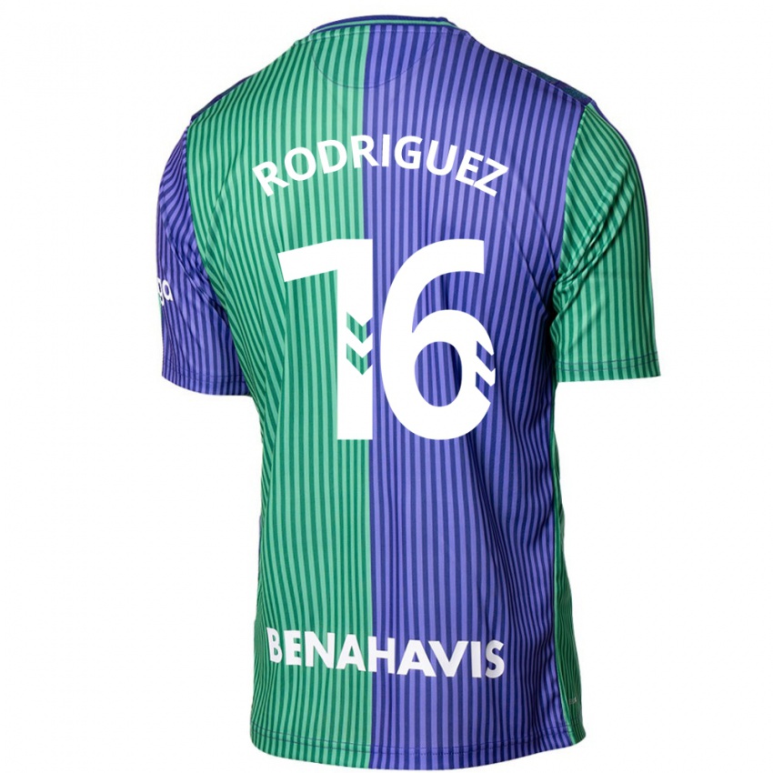 Kinder Genaro Rodríguez #16 Grün Blau Auswärtstrikot Trikot 2023/24 T-Shirt Schweiz