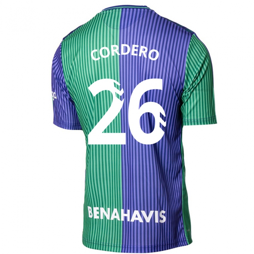 Kinder Antonio Cordero #26 Grün Blau Auswärtstrikot Trikot 2023/24 T-Shirt Schweiz
