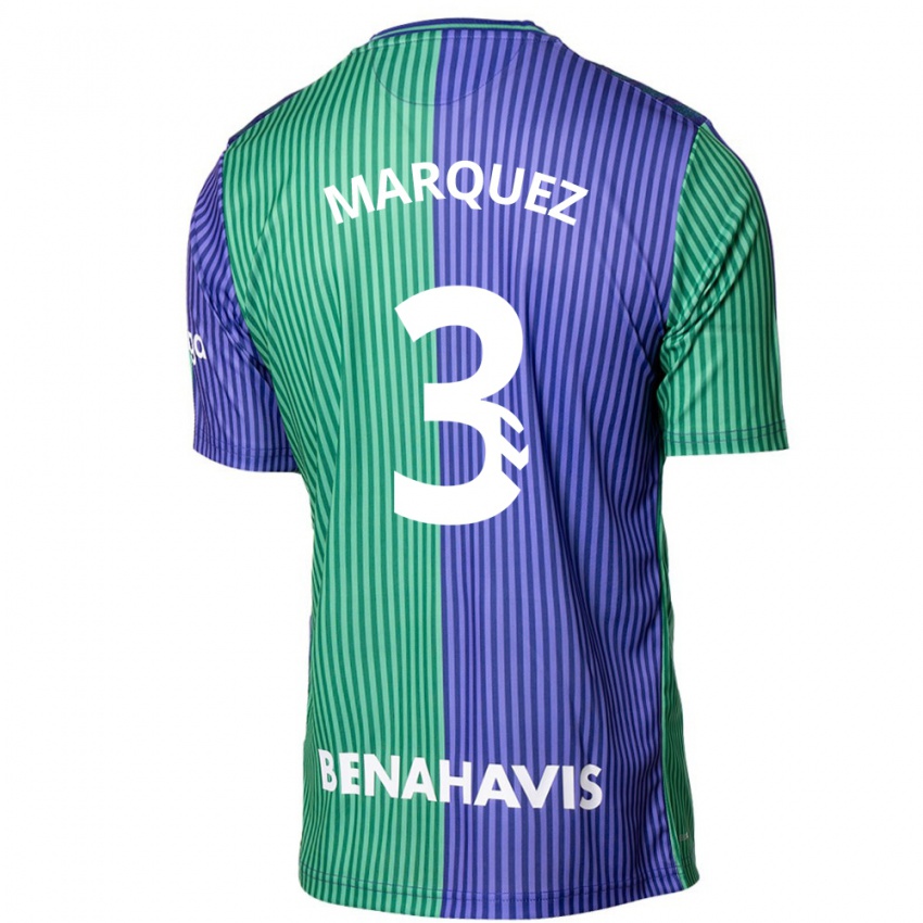 Kinder David Márquez #3 Grün Blau Auswärtstrikot Trikot 2023/24 T-Shirt Schweiz
