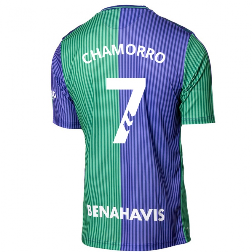 Kinder Alexis Chamorro #7 Grün Blau Auswärtstrikot Trikot 2023/24 T-Shirt Schweiz