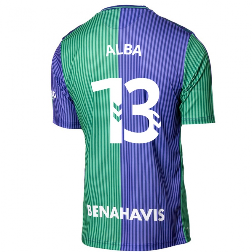 Enfant Maillot Alba #13 Vert Bleu Tenues Extérieur 2023/24 T-Shirt Suisse