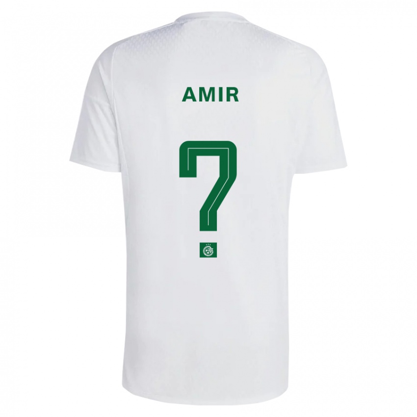Enfant Maillot Elad Amir #0 Vert Bleu Tenues Extérieur 2023/24 T-Shirt Suisse