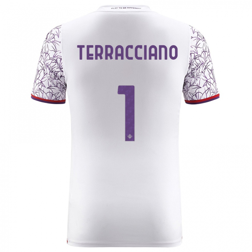 Kinder Pietro Terracciano #1 Weiß Auswärtstrikot Trikot 2023/24 T-Shirt Schweiz