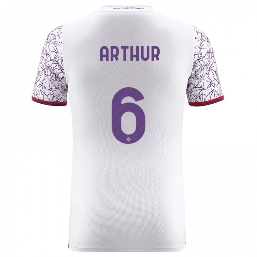 Kinder Arthur Melo #6 Weiß Auswärtstrikot Trikot 2023/24 T-Shirt Schweiz