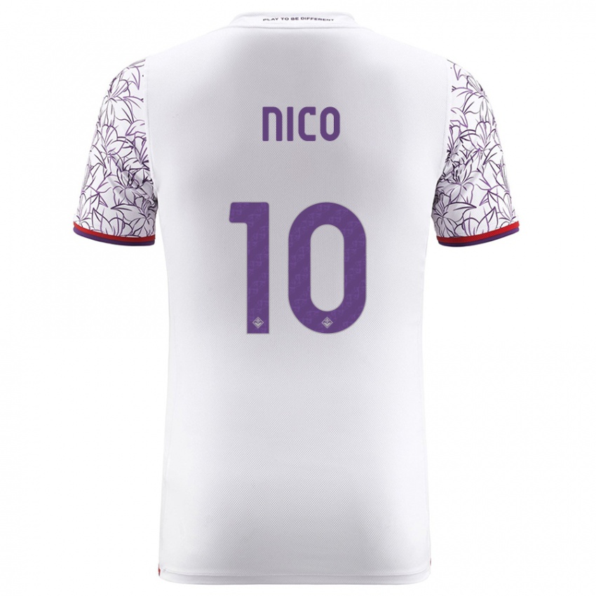 Kinder Nicolás González #10 Weiß Auswärtstrikot Trikot 2023/24 T-Shirt Schweiz