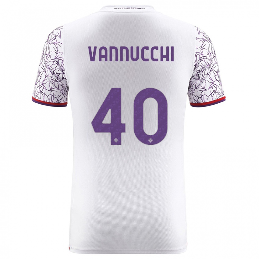 Enfant Maillot Tommaso Vannucchi #40 Blanc Tenues Extérieur 2023/24 T-Shirt Suisse
